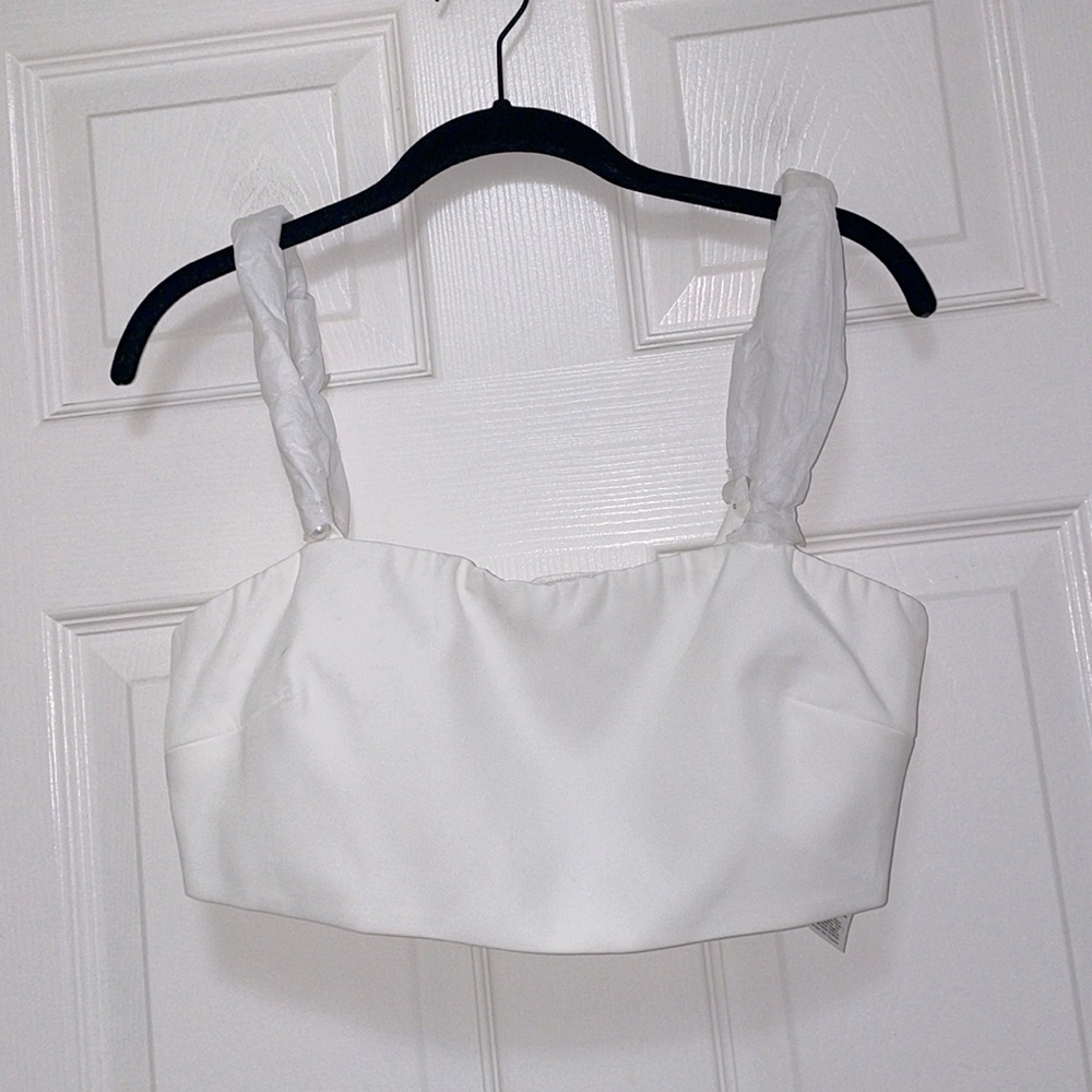 NWT Nasty Gal Premium Pearl Trim Tailored Bralette - Picture 4 of 8